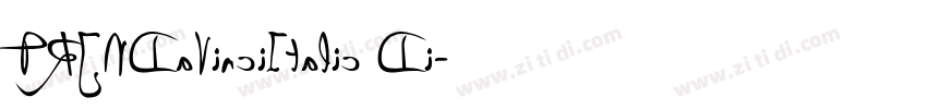 TRJNDaVinciItalic Di字体转换